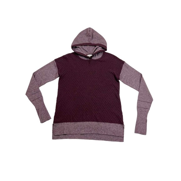 SmartWool Women's Shadow Pine Hoodie Sweater Wool Blend Sz S Eggplant Textured - Picture 1 of 12